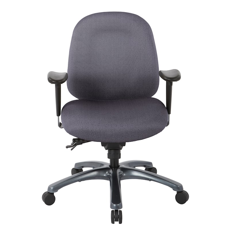 Multi-Function Mid-Office Chair with Seat Slider and Titanium Finish Base