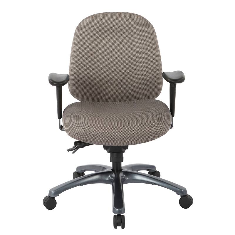 Multi-Function Mid-Office Chair with Seat Slider and Titanium Finish Base