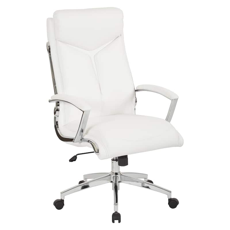 Work Smart Executive Faux Leather High Back Chair