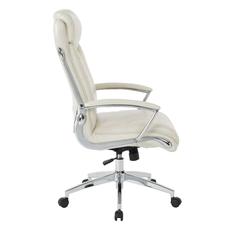 Work Smart Executive Faux Leather High Back Chair