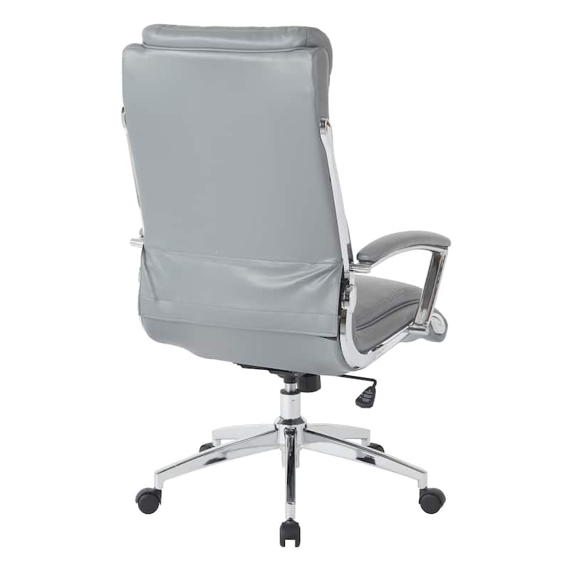 Work Smart Executive Faux Leather High Back Chair