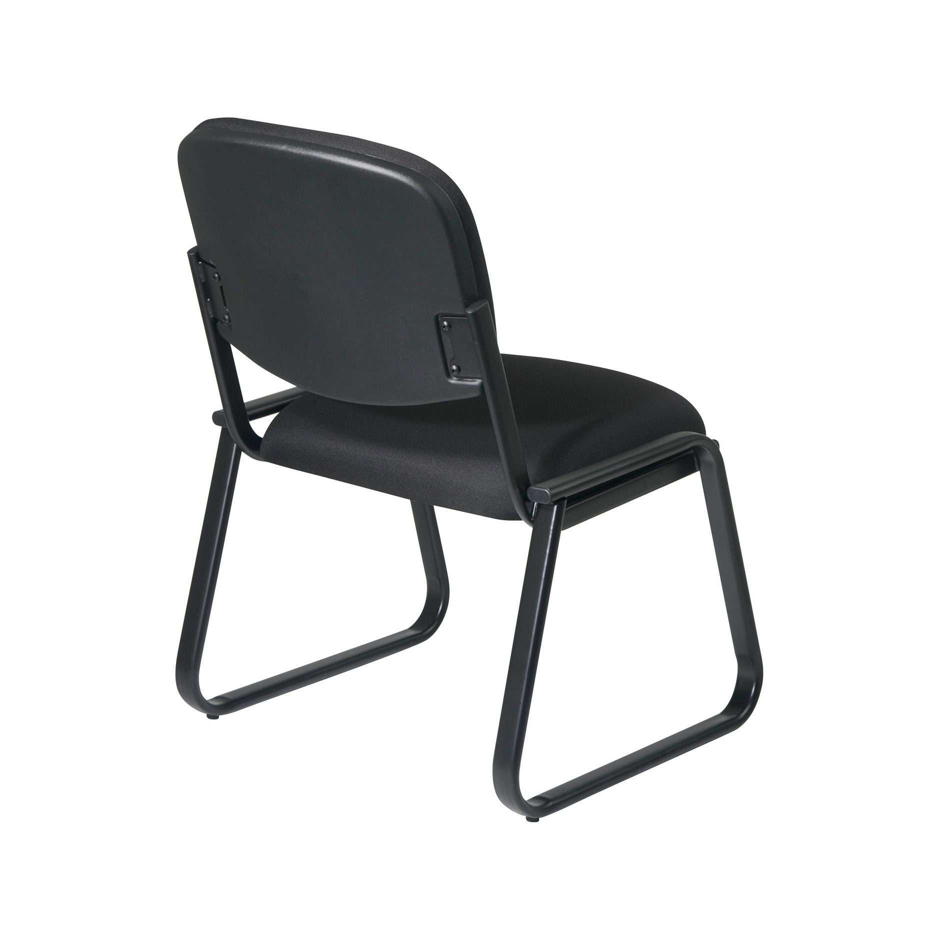Office Star Deluxe Sled Base Armless Black Guest Chair for sale online