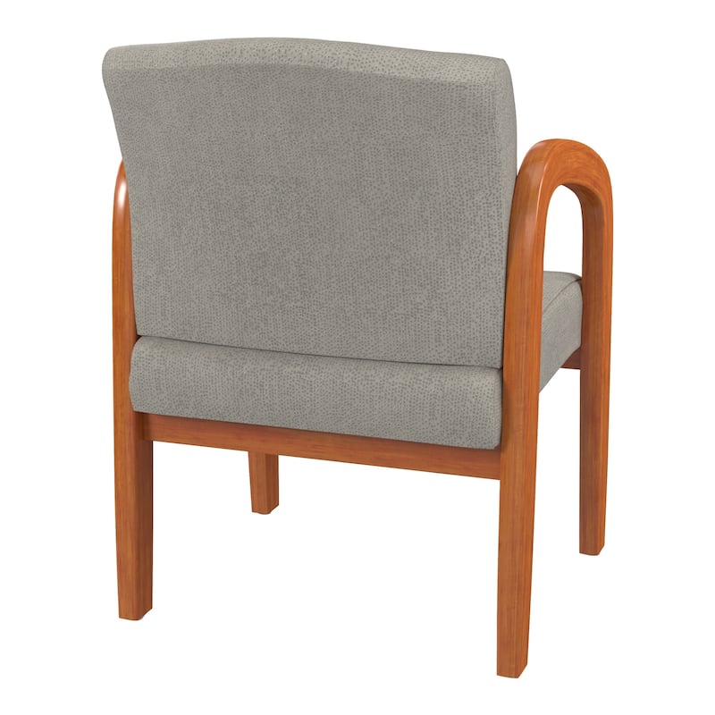 Work Smart Medium Oak Finish Wood Visitor Chair