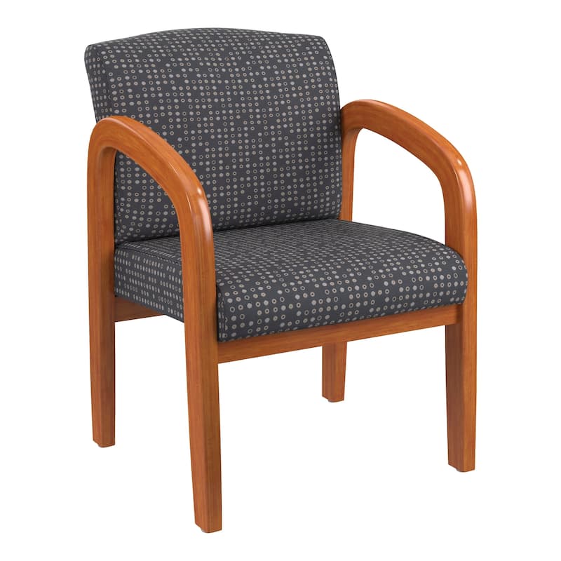 Work Smart Medium Oak Finish Wood Visitor Chair - fine tune ash