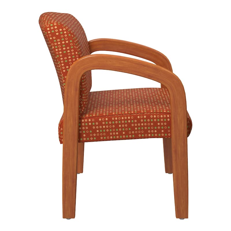 Work Smart Medium Oak Finish Wood Visitor Chair