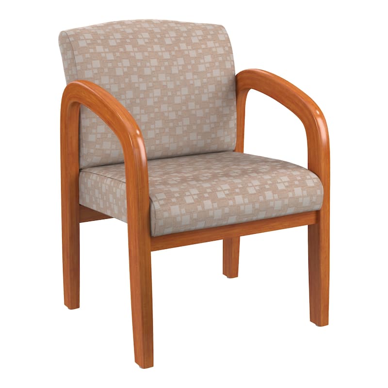 Work Smart Medium Oak Finish Wood Visitor Chair - city park birch