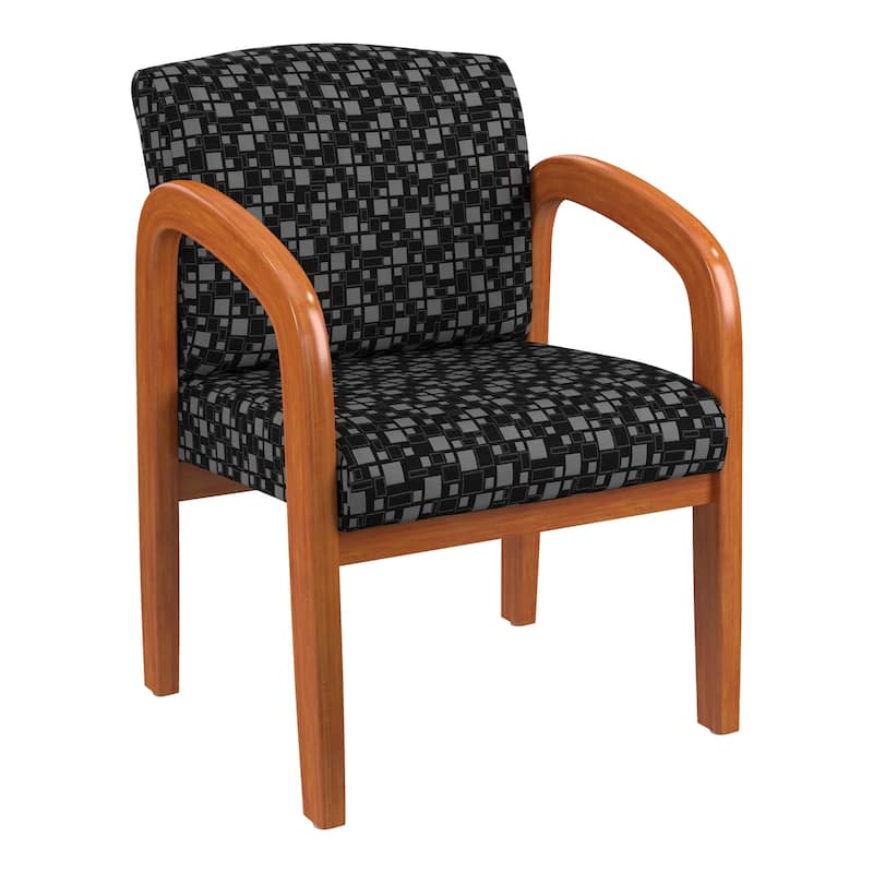 Work Smart Medium Oak Finish Wood Visitor Chair - city park domino