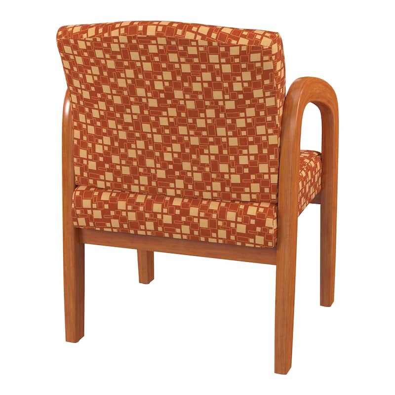 Work Smart Medium Oak Finish Wood Visitor Chair