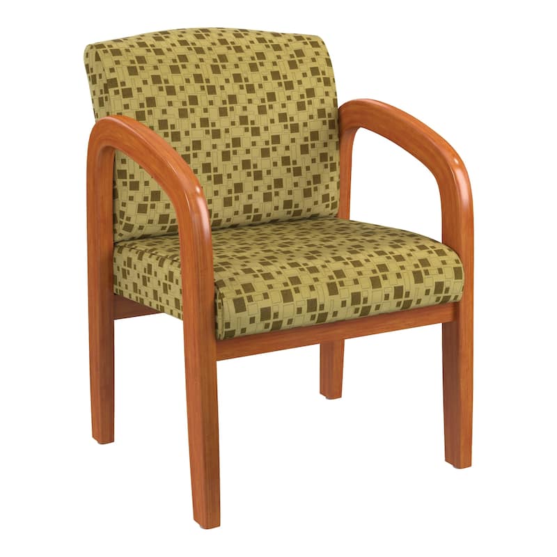 Work Smart Medium Oak Finish Wood Visitor Chair - city park kiwi