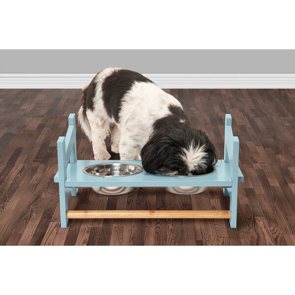 adjustable dog food stand