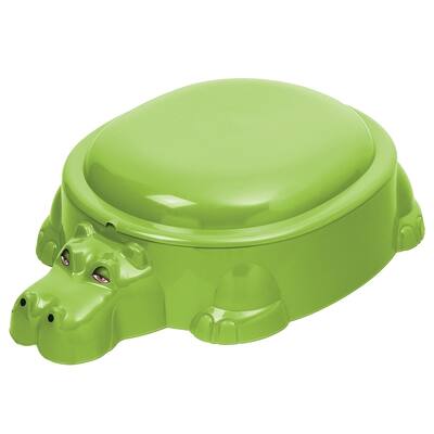 Large Hippo Pool/Sandpit with Lid Green