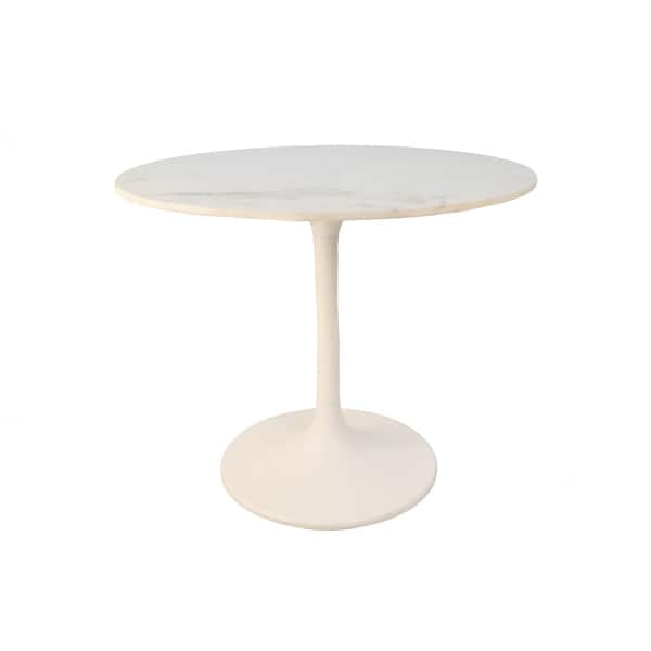 Givseppe 36 Inch Round Marble Top Dining Table Overstock 24258909