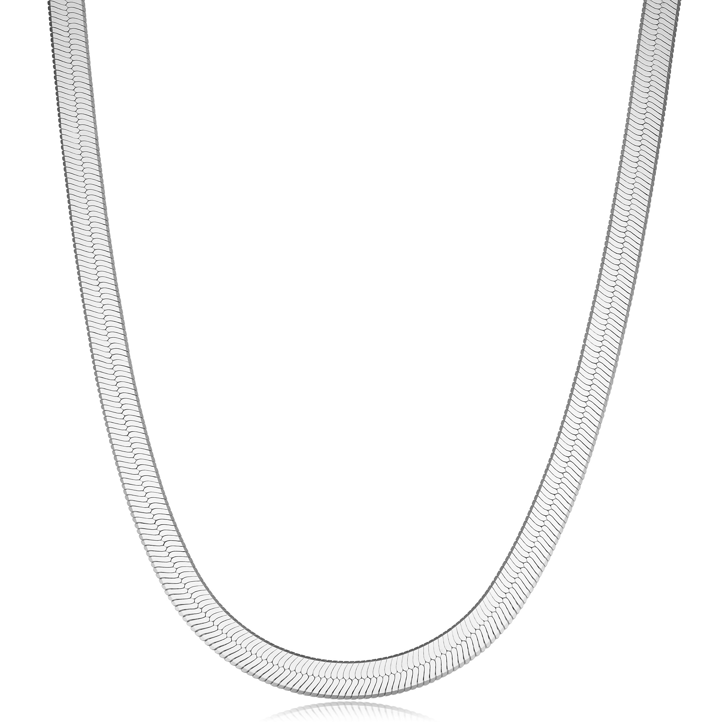 black herringbone necklace