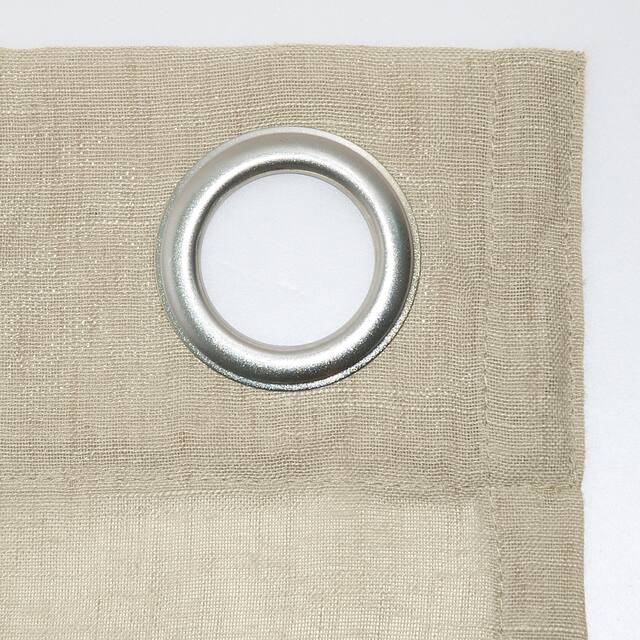 Archaeo Slub Textured Linen Blend Grommet Top Curtain, Single Panel