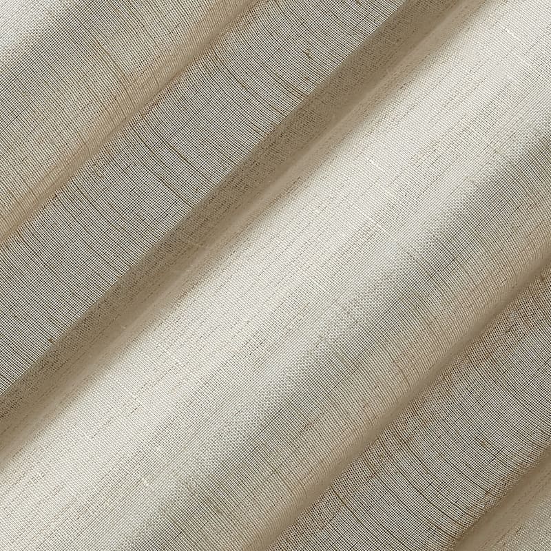Archaeo Slub Textured Linen Blend Grommet Top Single Curtain Panel