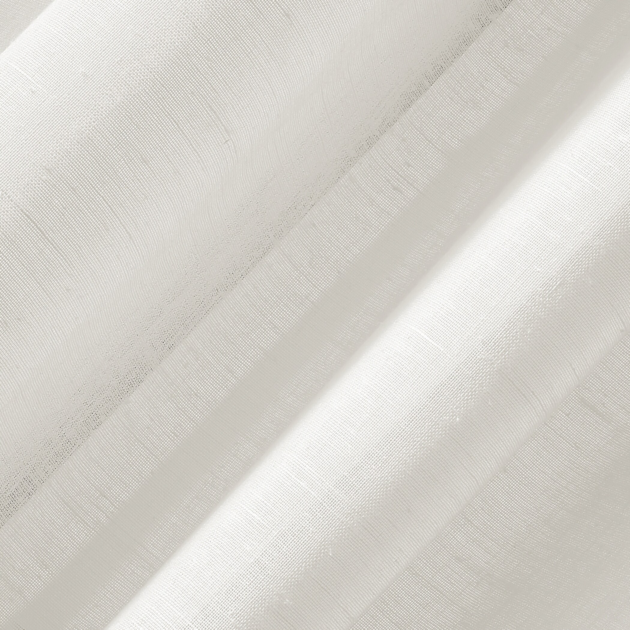 52x84 Slub Textured Linen Blend Grommet Top Curtain White - Archaeo