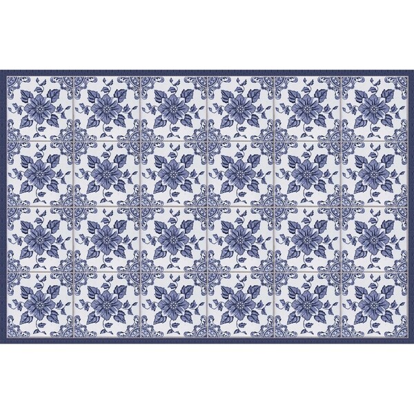 Delft Floral 4x6 Mat
