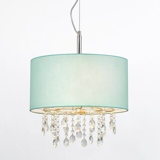 16.5 inch 4 Light Crystal Chandelier Ceiling Light with Beaded Round Drum Metal Shade, Antique Chrome Finish Pendant Lighting, Hanging Lamp for 16.5 inch 4 Light Crystal Chandelier Ceiling Light with Beaded Round Drum Metal Shade, Antique Chrome Finish Pendant Lighting, Hanging Lamp for