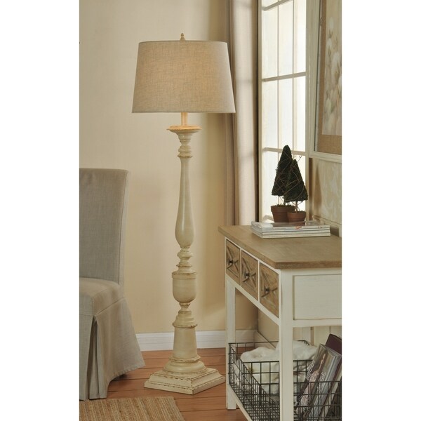 white distressed table lamp