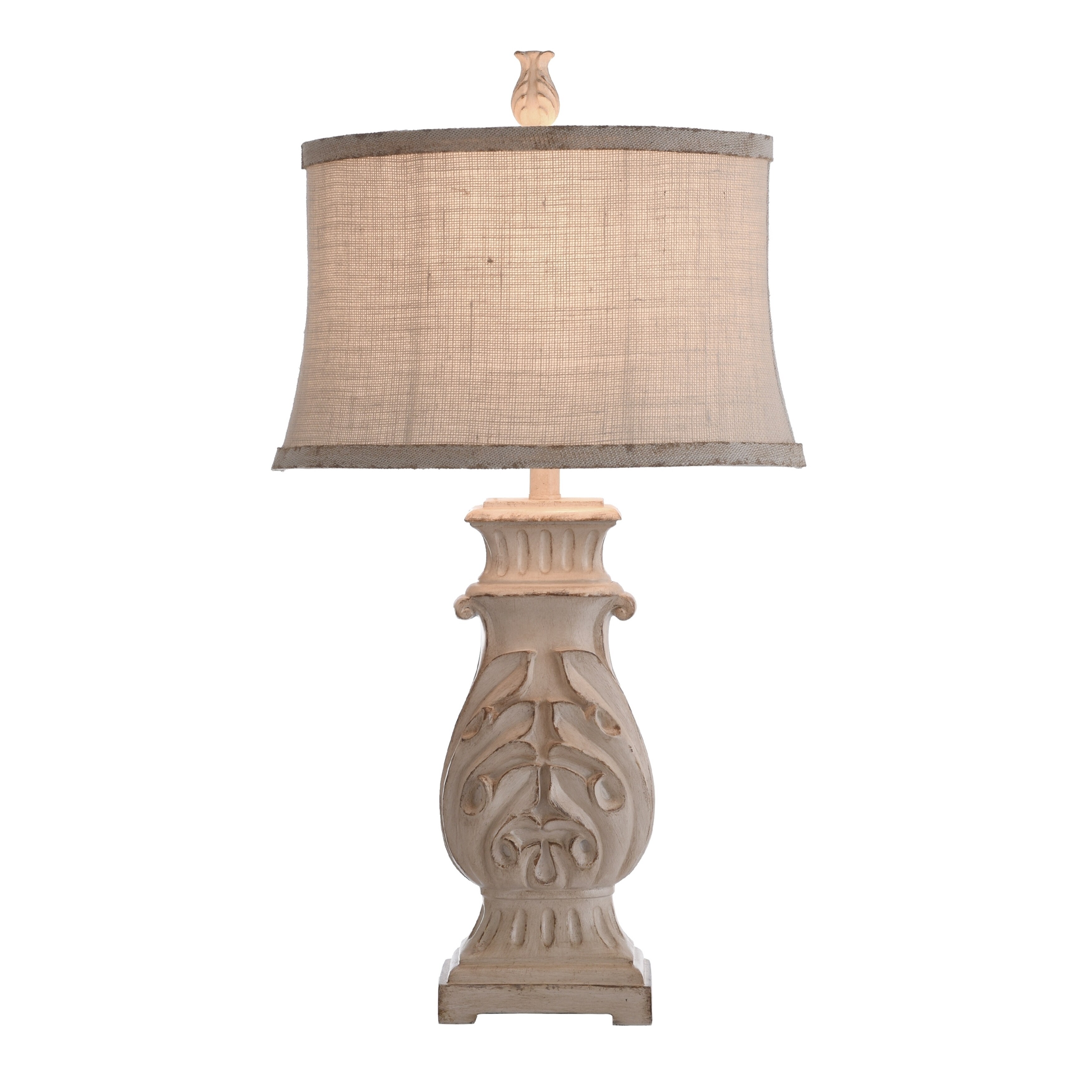 antique white lamp
