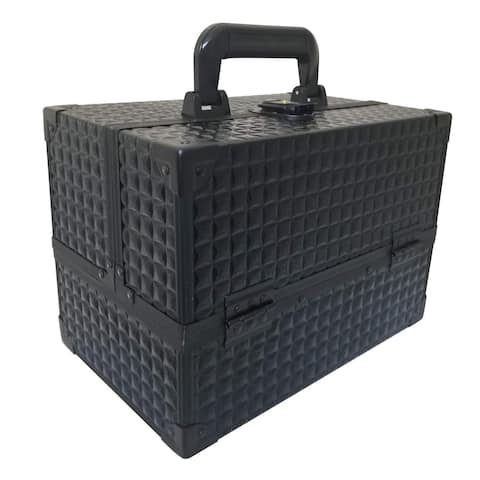 Black Makeup Carrying Case with Sturdy Aluminum Frame