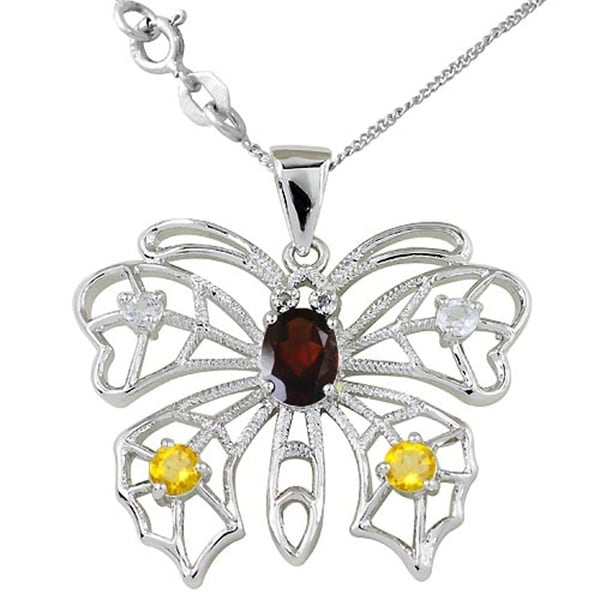 Oval Golden Yellow Citrine Solitaire Ornate 925 Sterling Silver Pendant