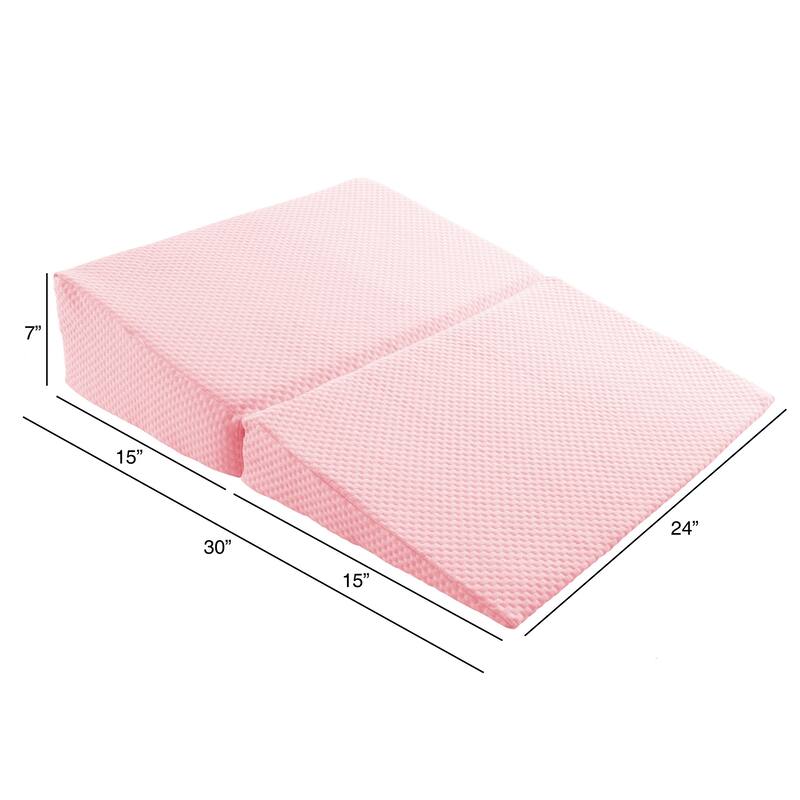 Folding Memory Foam Wedge Pillow with Bamboo from Rayon Fiber Cover by Lavish Home