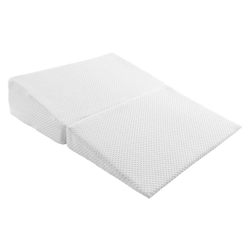 Folding Memory Foam Wedge Pillow with Bamboo from Rayon Fiber Cover by Lavish Home