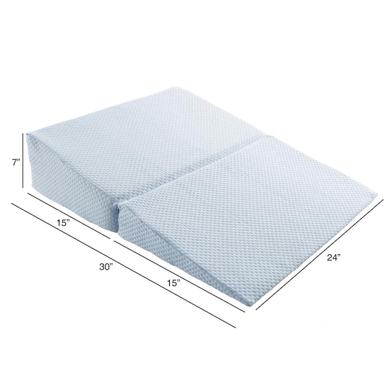 Folding Memory Foam Wedge Pillow with Bamboo from Rayon Fiber Cover by Lavish Home - Medium
