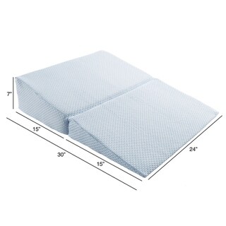 Folding Memory Foam Wedge Pillow with Bamboo from Rayon Fiber Cover by Lavish Home