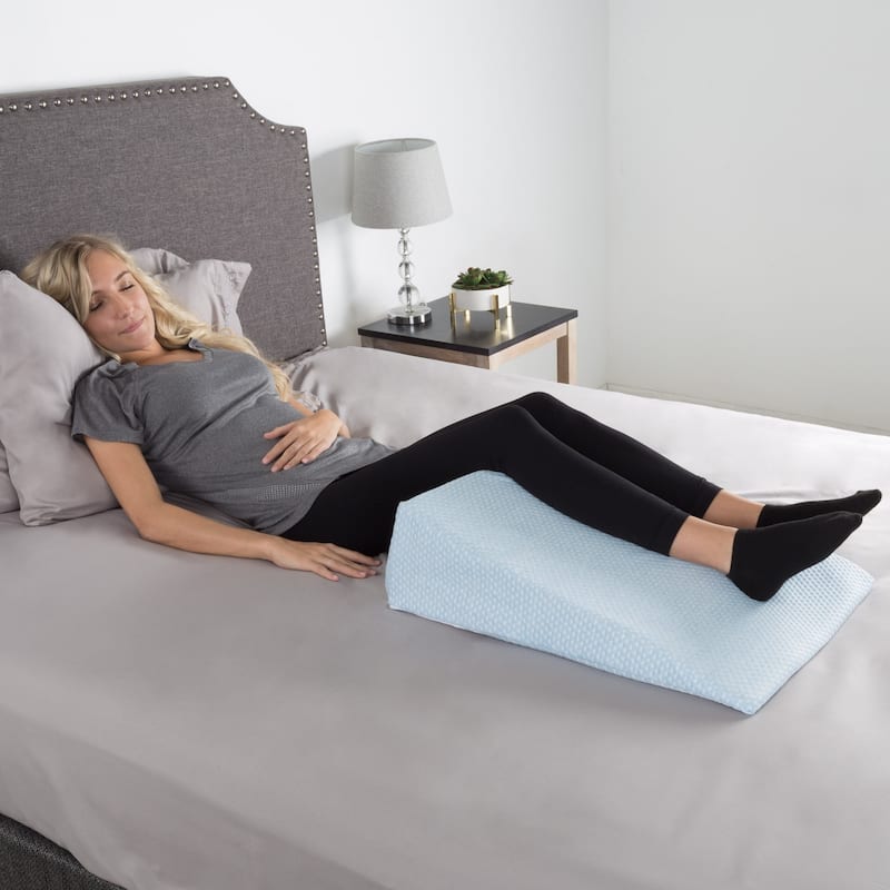 Wedge Memory Foam Pillow with Bamboo from Rayon Fiber Cover by Lavish Home