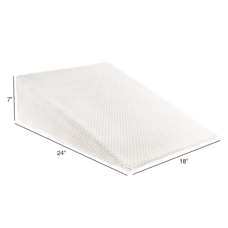 Wedge Memory Foam Pillow with Bamboo from Rayon Fiber Cover by Lavish Home - Firm