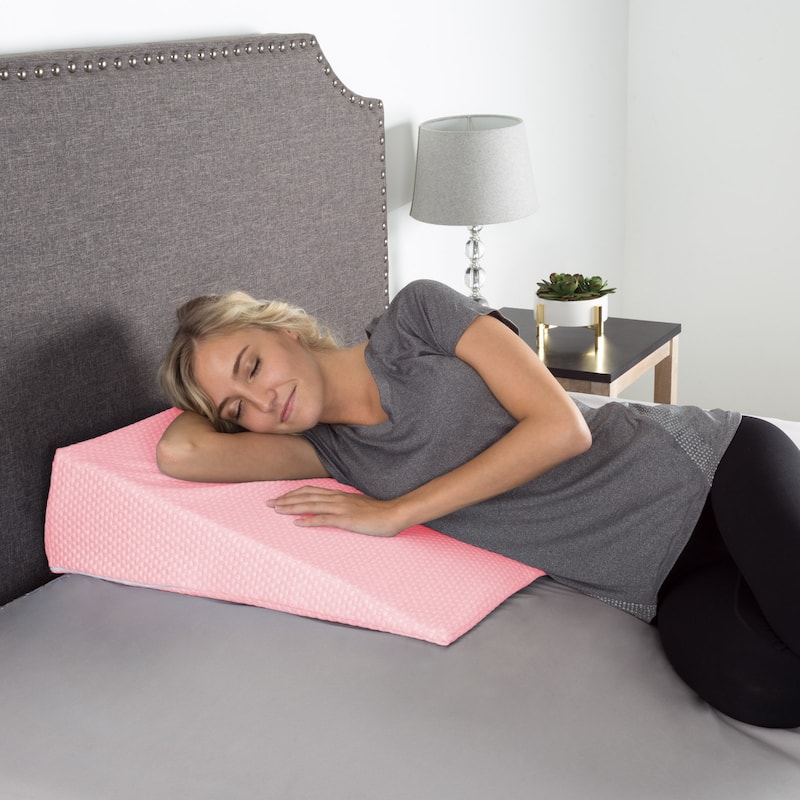 Wedge Memory Foam Pillow with Bamboo from Rayon Fiber Cover by Lavish Home
