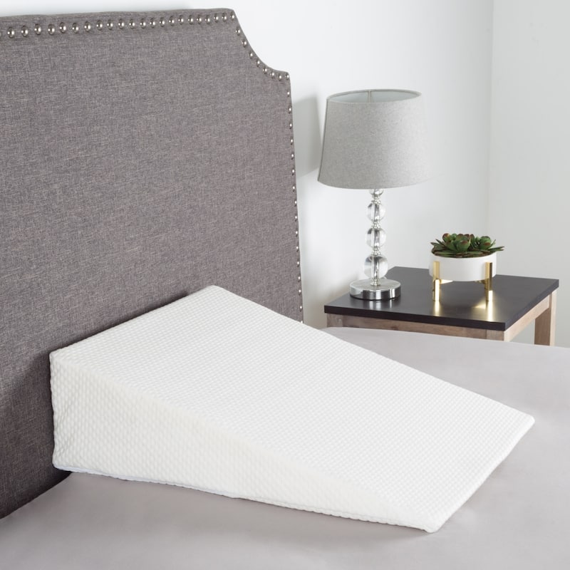 Wedge Memory Foam Pillow with Bamboo from Rayon Fiber Cover by Lavish Home