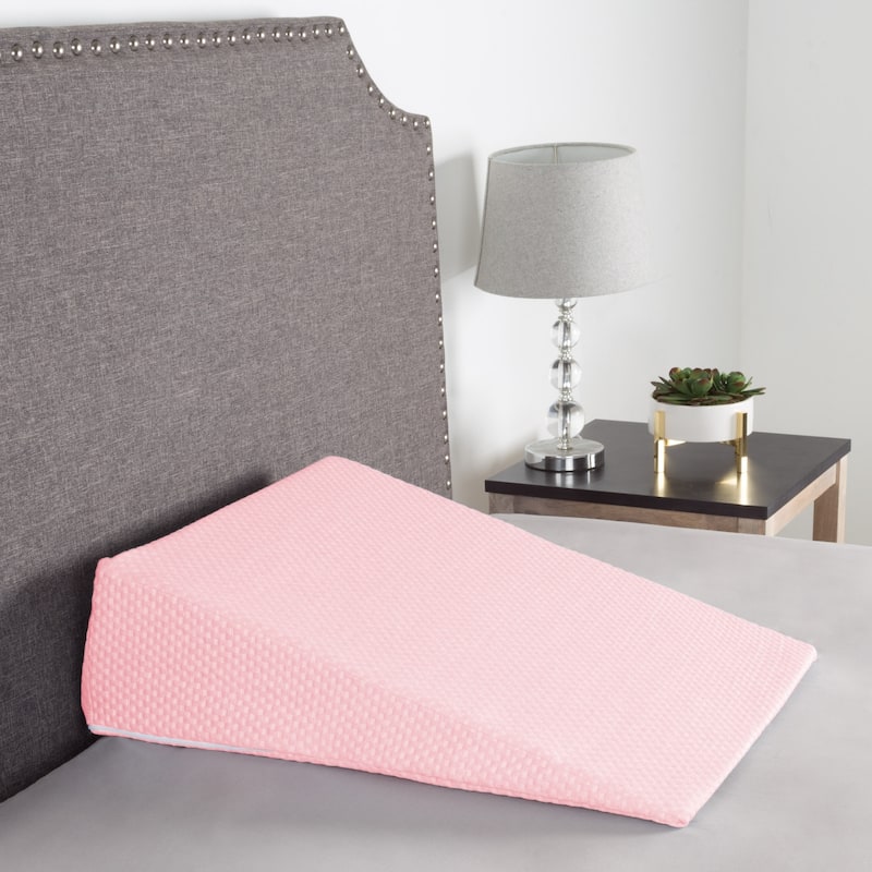 Wedge Memory Foam Pillow with Bamboo from Rayon Fiber Cover by Lavish Home