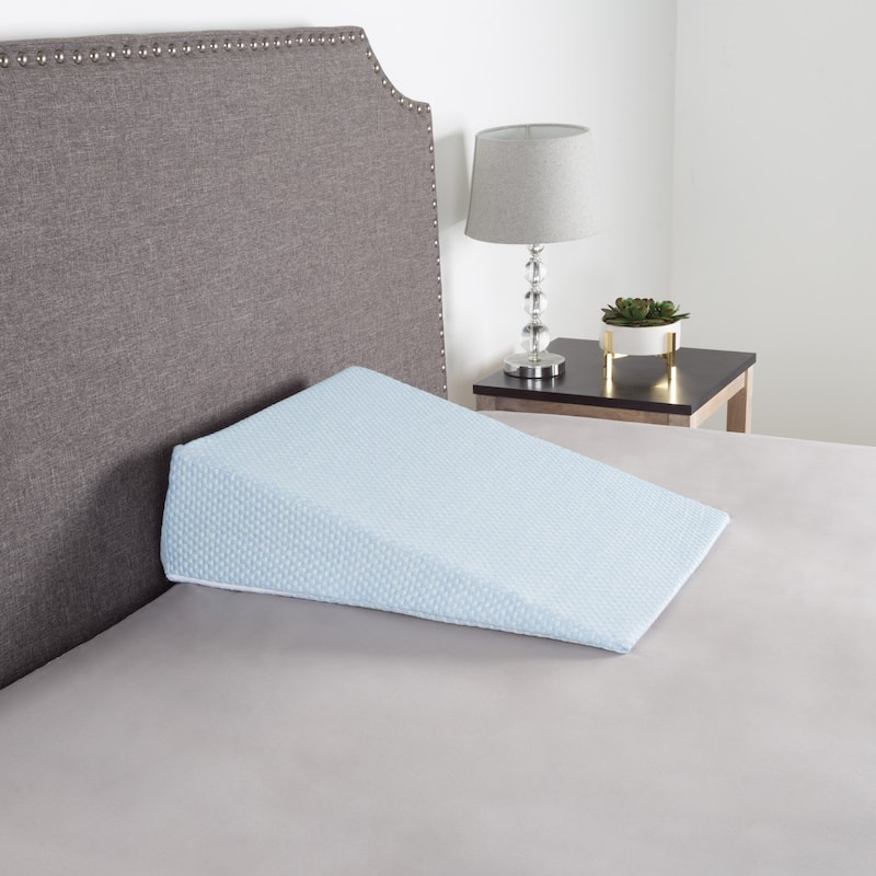 Wedge Memory Foam Pillow with Bamboo from Rayon Fiber Cover by Lavish Home