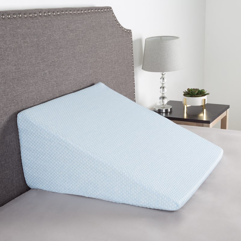 Extra High Memory Foam Wedge Pillow with Bamboo from Rayon Fiber Cover by Lavish Home
