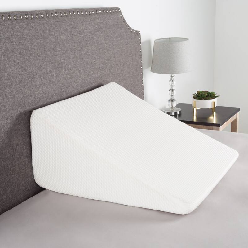 Extra High Memory Foam Wedge Pillow with Bamboo from Rayon Fiber Cover by Lavish Home