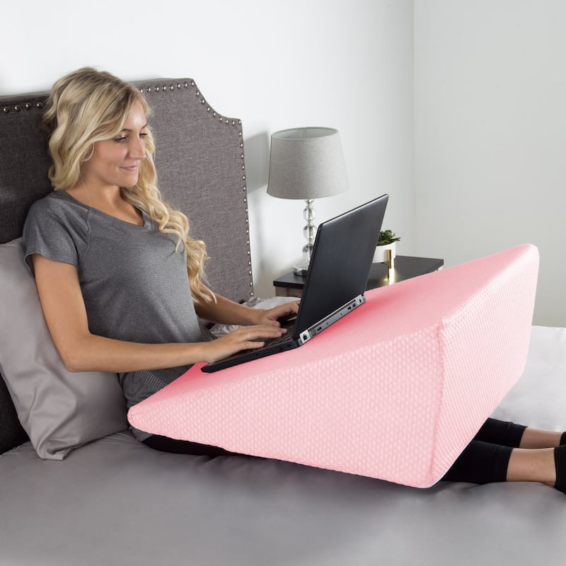 Extra High Memory Foam Wedge Pillow with Bamboo from Rayon Fiber Cover by Lavish Home