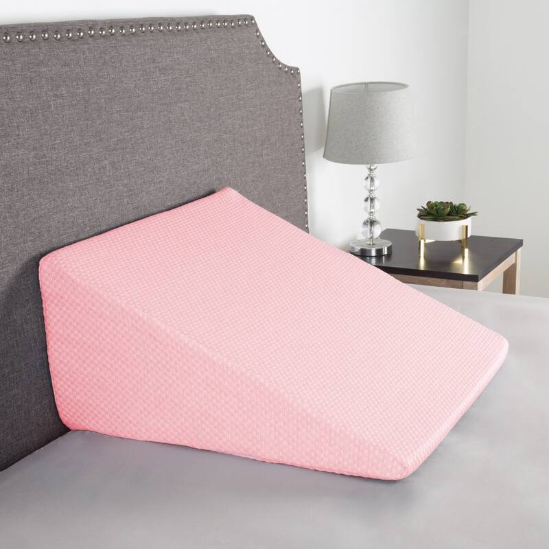 Extra High Memory Foam Wedge Pillow with Bamboo from Rayon Fiber Cover by Lavish Home