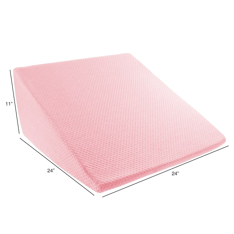 Extra High Memory Foam Wedge Pillow with Bamboo from Rayon Fiber Cover by Lavish Home
