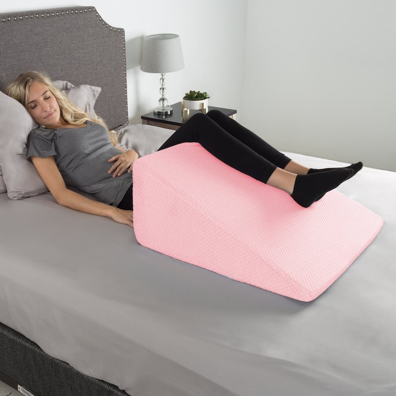 Extra High Memory Foam Wedge Pillow with Bamboo from Rayon Fiber Cover by Lavish Home