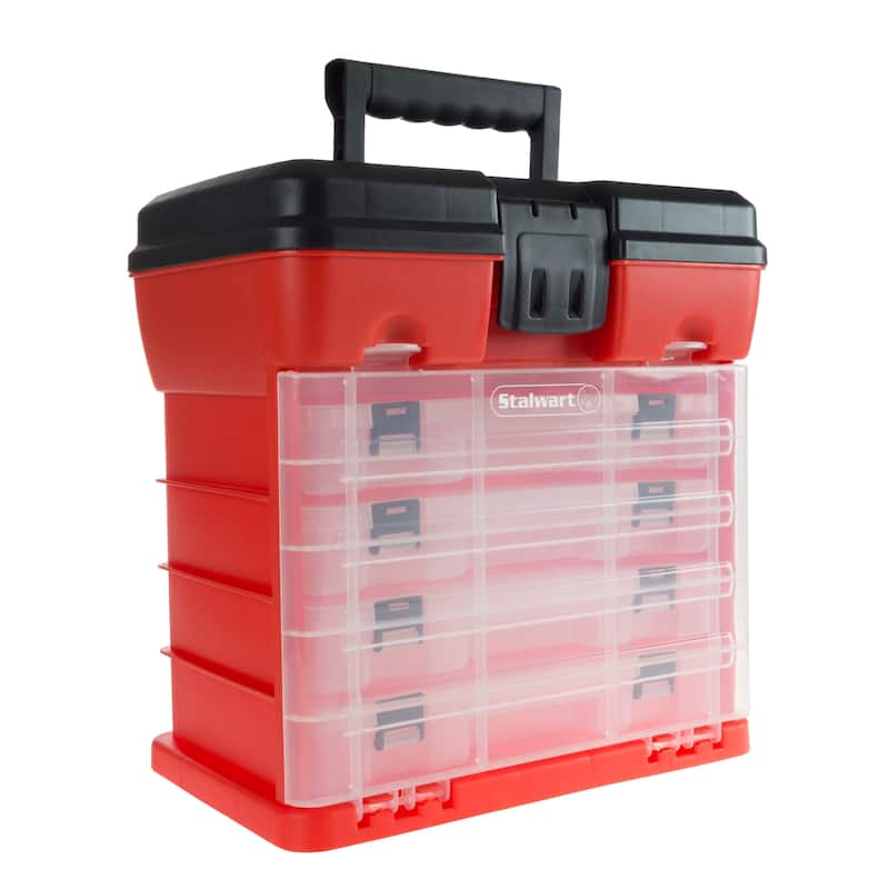 Portable Tool Box - Small Parts Organizer with Drawers and Customizable Compartments for Hardware by Stalwart