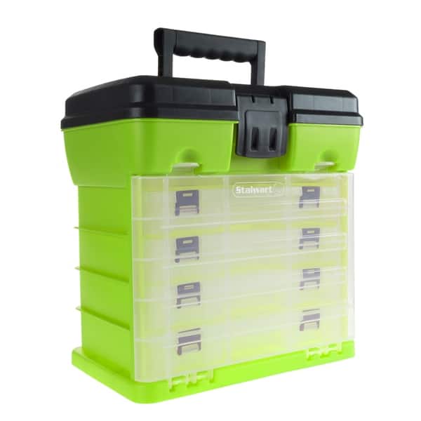 Stalwart Storage Organizer Tool Box - Clear Top Plastic Organizers for  Parts, Crafts, and Hardware & Reviews