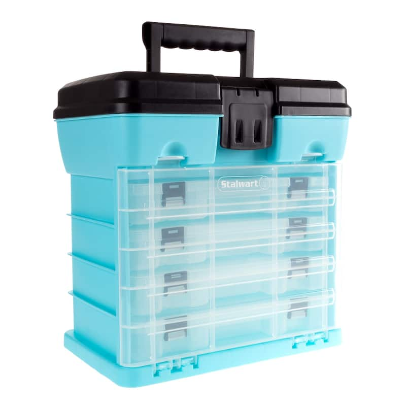 Portable Tool Box - Small Parts Organizer with Drawers and Customizable Compartments for Hardware by Stalwart