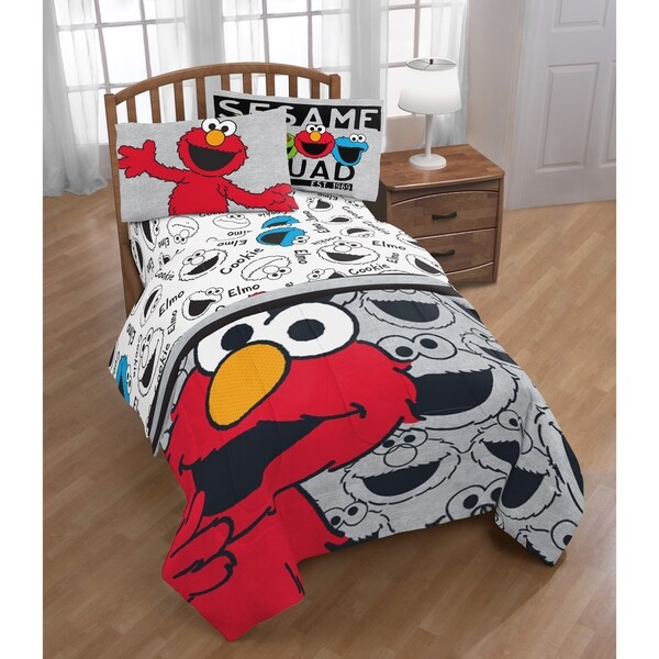 Bedding Sesame Street Elmo Hip Elmo Twin Full Comforter 3pc Twin