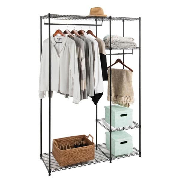 Shop Happimess Esther 70 8 Wardrobe Storage Black On Sale