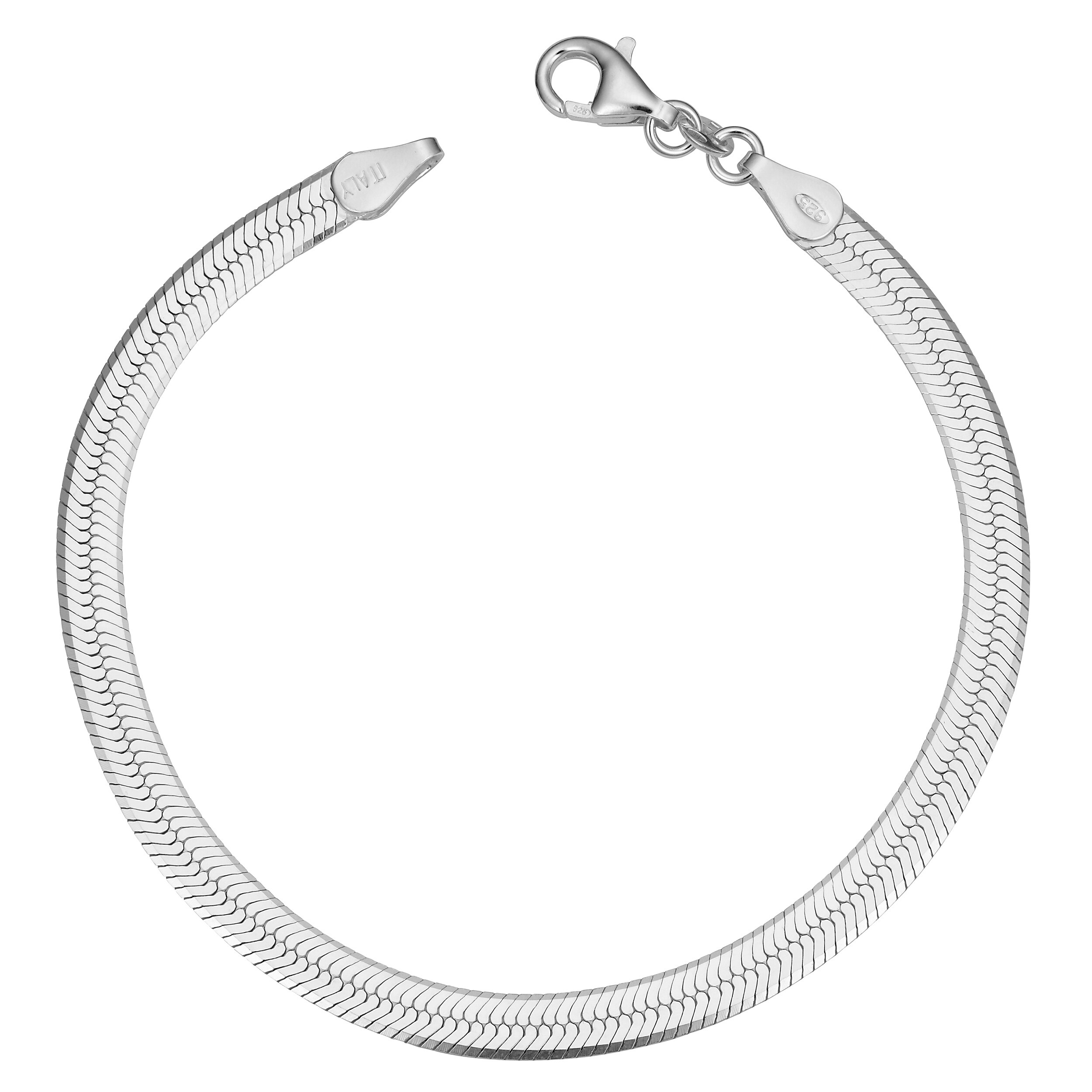 Sterling Silver 4 6 Millimeters Herringbone Bracelet 7 5 Or 4 6 Millimeters Herringbone Bracelet