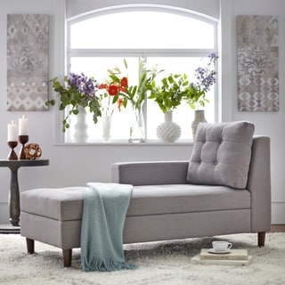 Simple Living  Sabrina Storage Chaise (Grey)