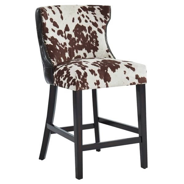 Faux Cowhide Counter Stools